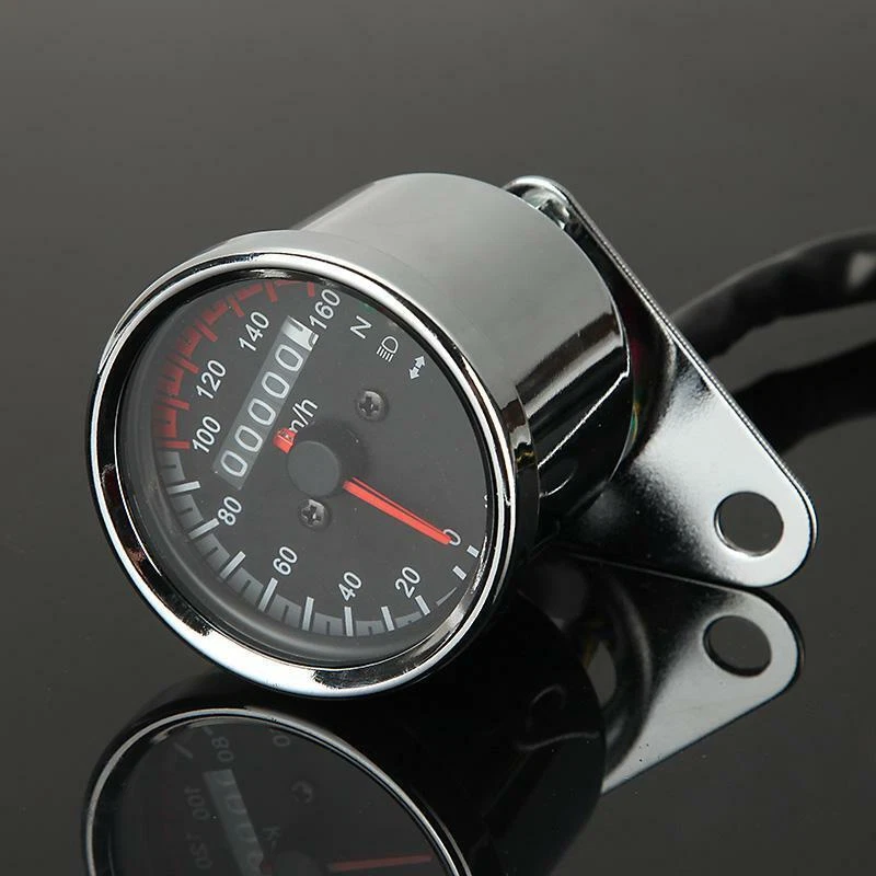 Motorcycle Retro Digital Speed Meter Odometer Tachometer Gauge Motorcycle 12V Foto 4 de 4