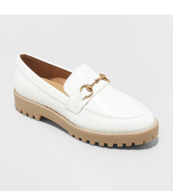 Loafers White Platform Dress Shoes Women's Danica Memory Foam Platform Loafers Off-White A New Day Size Loafers White Platform Dress Shoes Women's Danica Memory Foam Platform Loafers Off-White A New Day Size