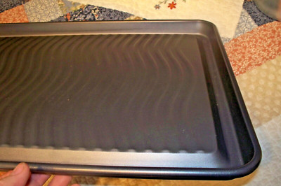 Non-Stick Cookie Baking Sheet  Dark Metal 21'' x 15 1/2'' Unbranded Non-stick