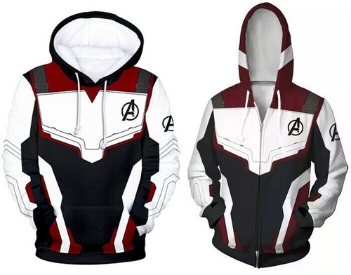 Avengers 4 Endgame Quantum Battle Suit Adult Hoodie Sweatshirt Jacket Unisex - Picture 1 of 8