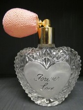 FOREVER LOVE GLASS SCENT BOTTLE PERFUME PINK ATOMISER