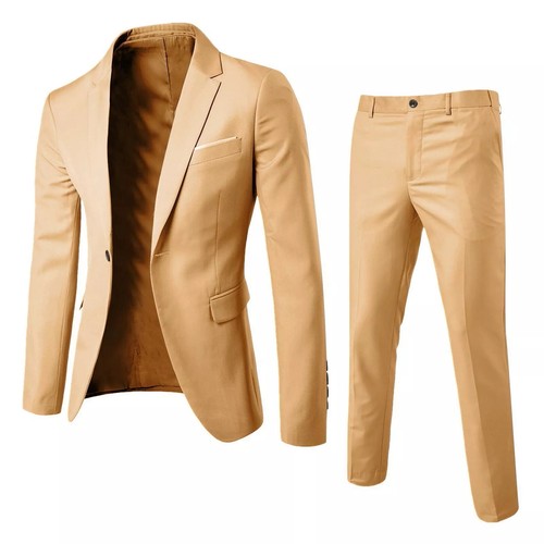 Trajes Para Hombres de Vestir Chaqueta Elegante Saco Pantalón Largo Boda - Imagen 28 de 28