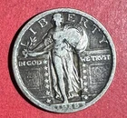 1918 US Standing Liberty SILVER Quarter! "Philadelphia" Mint! FINE Details! Coin