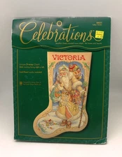 MIP SEALED NEW Bucilla Celebrations Cross Stitch Kit Stocking FATHER WINTER