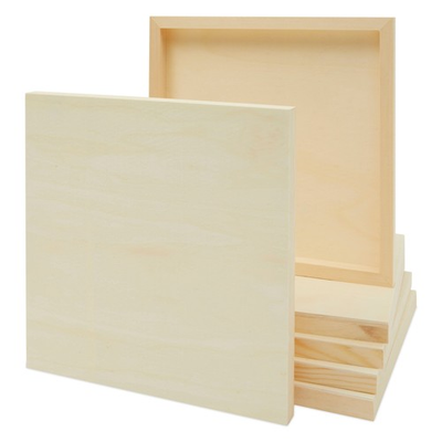 #ad 6 Pack Wood Canvas Boards for Painting 12x12 Wooden Panels for Crafts $40.34