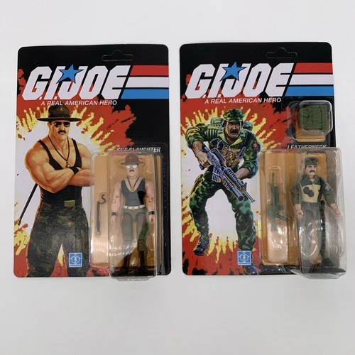 SGT SLAUGHER+LEATHERNECK Retro O-Ring Figures Transformers x GI Joe Only