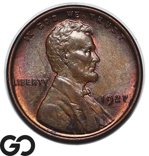 1927 Lincoln Cent Wheat Penny Gem BU++ RB