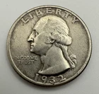 1932 P Washington Silver Quarter FIRST YEAR
