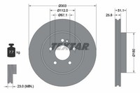 2X Textar Bremsscheibe 92089905 FüR MERCEDES-BENZ