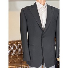 Tom Ford Regency Grossgrain Peak Lapel Dinner Jacket Tuxedo 50R EU Wool Black