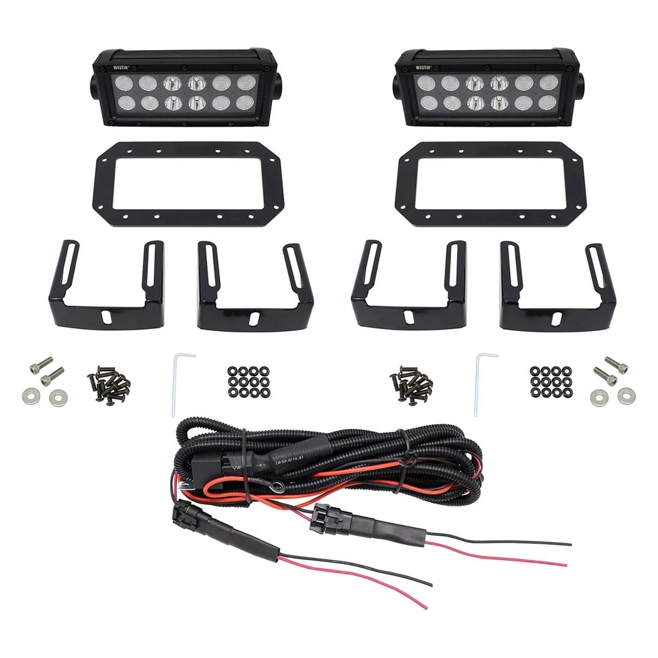 Grille Guard Mounted HDX B-Force 6" 2x36W Dual Row Combo Beam LED Light Bars Foto 2 de 4