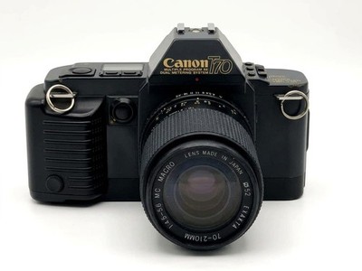 Canon T70 + Exakta MC Macro 70-210mm f/4.5-5.6 Kit Set Analog SLR 35mm Kamera