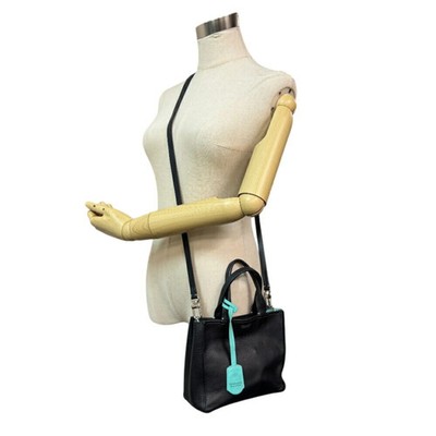 TIFFANY & Co. Tiffany Micro Tote Mini Handbag Shoulder Bag Black W