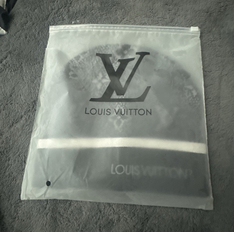 Louis Vuitton Monogram Beanie Hat Men’s One Size Black & White Designer