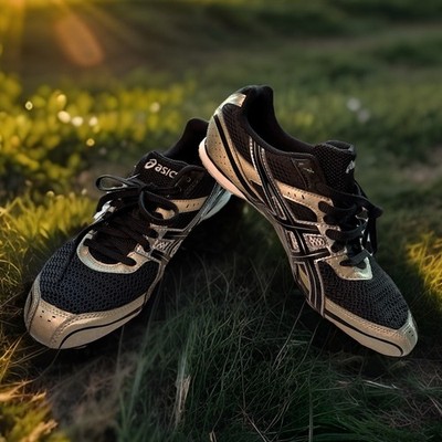 Asics Hyper MD Track & Field Shoe Black Onyx Silver Men s Size 9.5 G101N