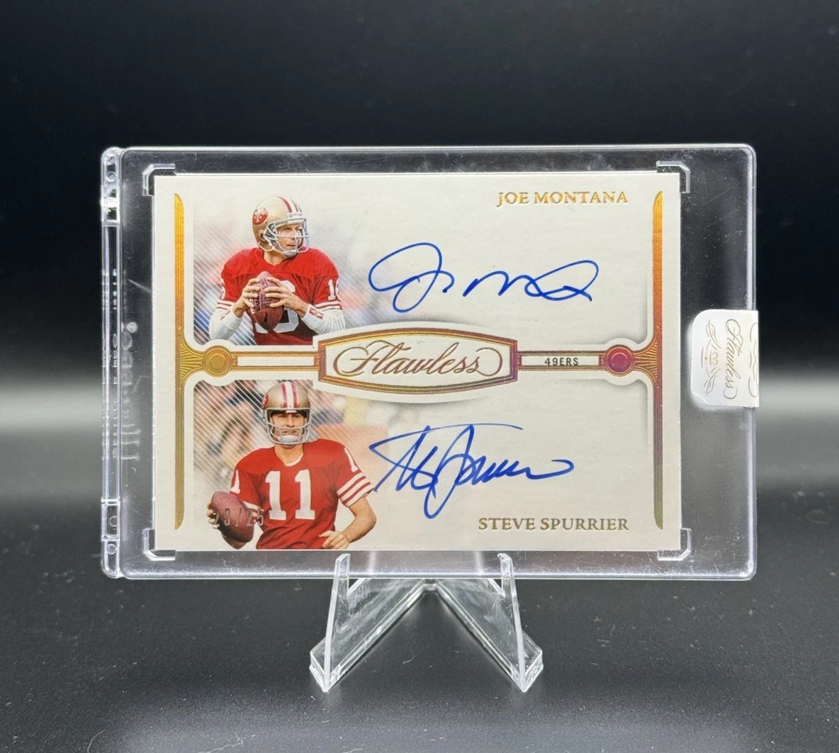 Panini Joe Montana Autographed Football Sports Trading Cards