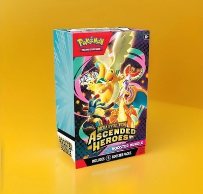 VORVERKAUF 4x Pokémon TCG: Mega Evolution - Aufgestiegene Helden Booster Bundle (6 Packs)