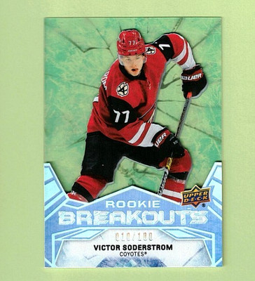 Victor Soderstrom Rookie 2020-21 Upper Deck Breakouts #RB10 RC #d /100 C766