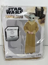 Star Wars The Mandalorian Child Baby Yoda GROGU Toddler Costume Size 3T-4T NEW