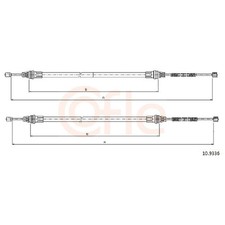 2x Handbremsseil hinten für Smart Crossblade 450 Fortwo Roadster 452 | 24496704