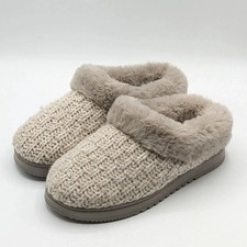 Dearfoams Slip On Women's Oatmeal Heather Memory Foam Slipper - X-Large 11-12 
