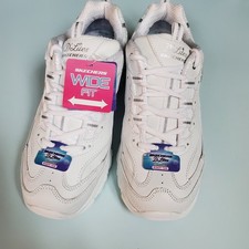 Skechers / D'Lites / FRESH START / WHITE SILVER / Size 9.5 WIDE FIT