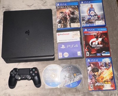 Sony Playstation 4 Slim 1TB Console Bundle Tested Controller Games Works Great