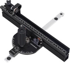 Compact Table Saw Miter Gauge with 360mm Fence and Multifunction Flip Stop and P