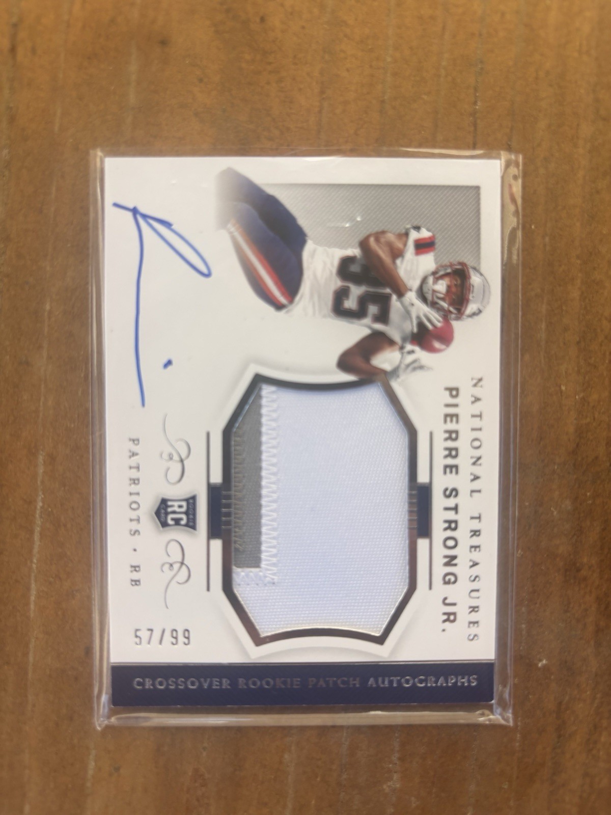 Pierre Strong Panini National Treasures Crossover Rookie Patch Autograph #PS Base