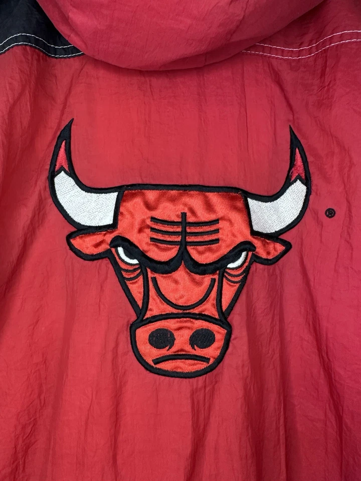Chaqueta Abrigo Chaqueta Con Capucha Niños 6/7 Vintage Años 90 Mighty-Mac NBA Chicago Bulls Team Foto 2 de 4