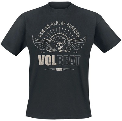 Volbeat T-Shirt Herren Skullwing - Rewind, Replay, Rebound schwarz
