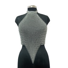 Chainmail Top Aluminum Butted 10MM Ring Handmade Stylish Women's Party Wear