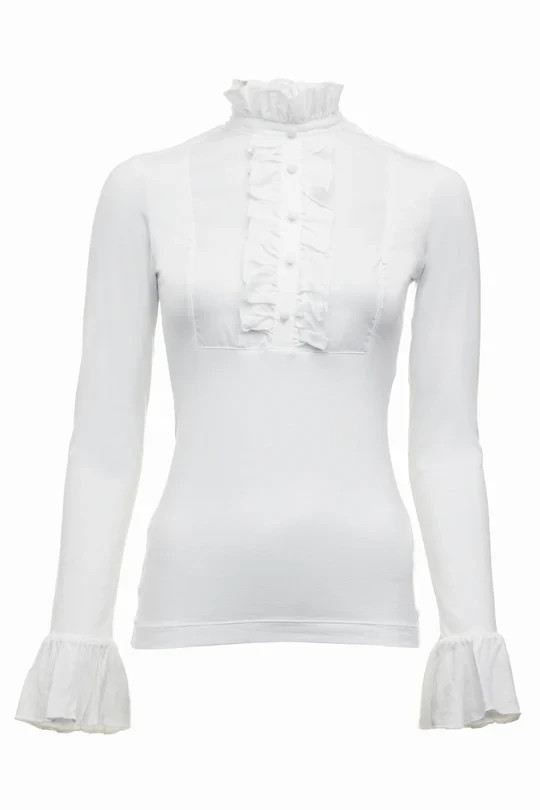 Holland Cooper Melissa Jersey Blouse White RRP £79.00