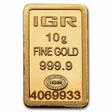 10 gram Gold Bar - Secondary Market 2907.43 per troy oz