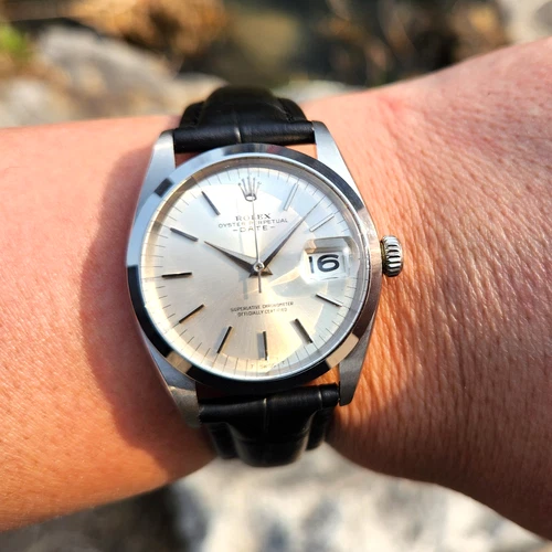 VINTAGE ROLEX OYSTER PERPETUAL DATE REF 1500 CAL 1570 26JEWELS MEN`S WATCH  1960