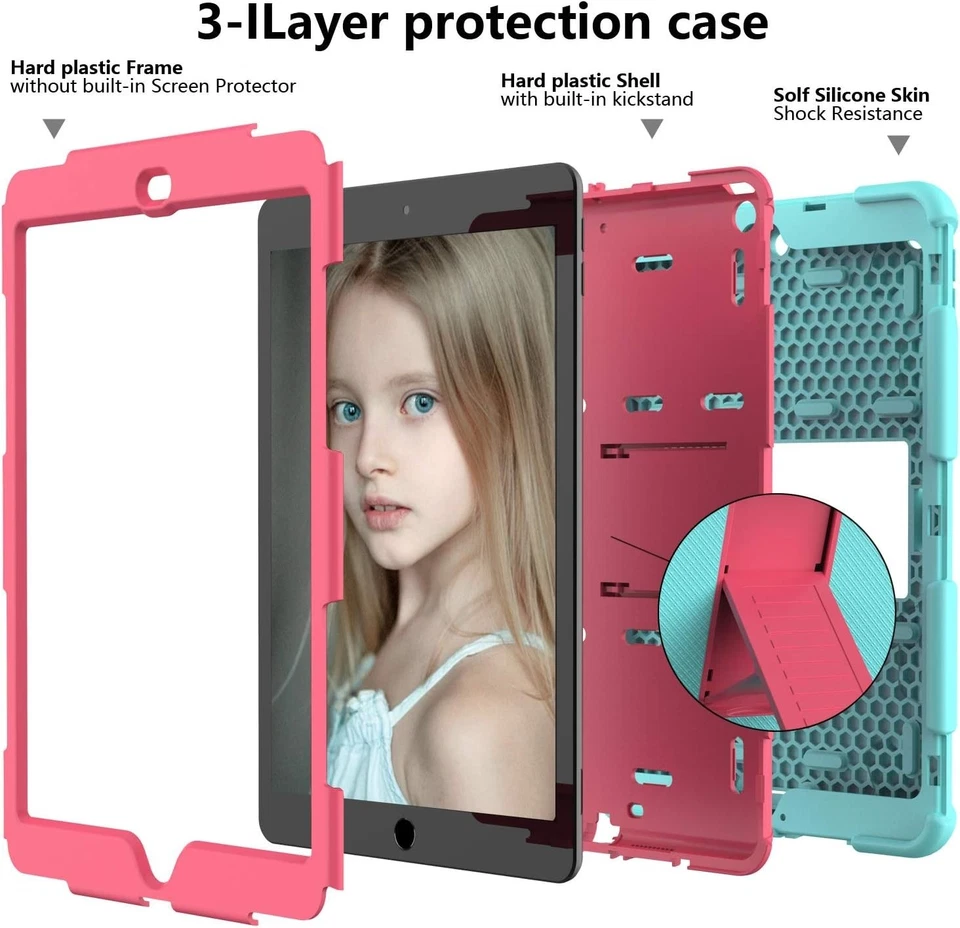 Rugged Defender Case Cover Stand For Samsung Galaxy Tab A 10.1 2019 SM-T510 T515 - Image 3 of 4
