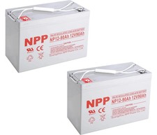 2PC NPP NP12-90Ah 12V 90Ah AGM VRLA General Series Battery
