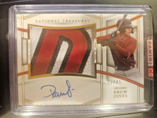 Druw Jones 2023 National Treasures RPA Auto 22/49 LETTER D Patch Rookie NT
