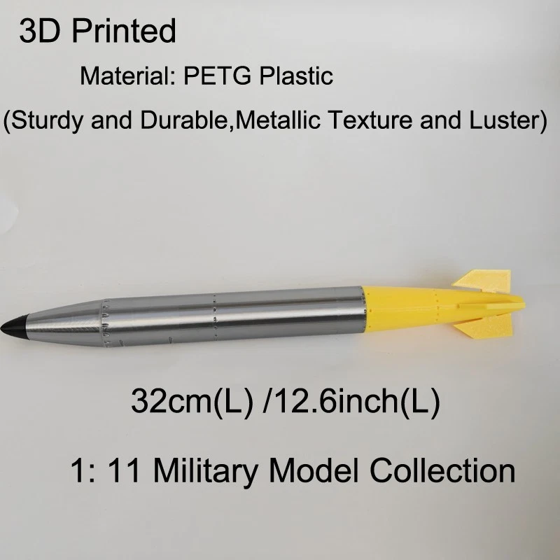 1:11 美国 B61 核弹导弹模型 32 厘米 3D 打印军事收藏礼物 — 第 2/4 张图片