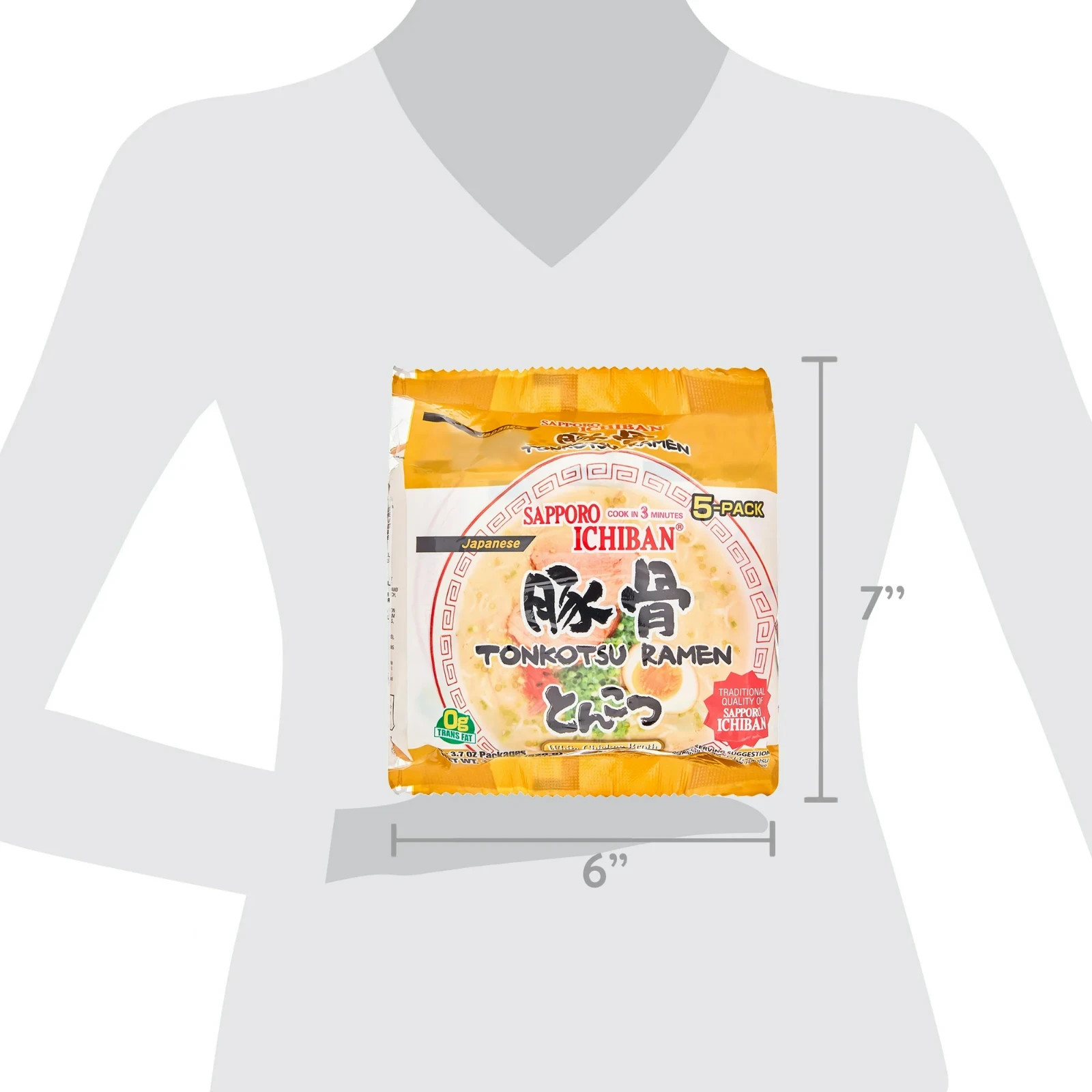 Sapporo Ichiban Tonkotsu Ramen Noodles, 18.5 Oz, 5-Pack