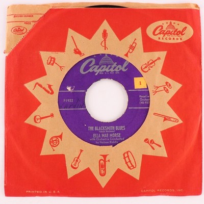 Ella Mae Morse The Blacksmith Blues / Love Me Leave 1952 45 rpm 7'' Single Record