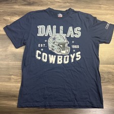 Dallas Cowboys Shirt Mens Large Blue Short Sleeve