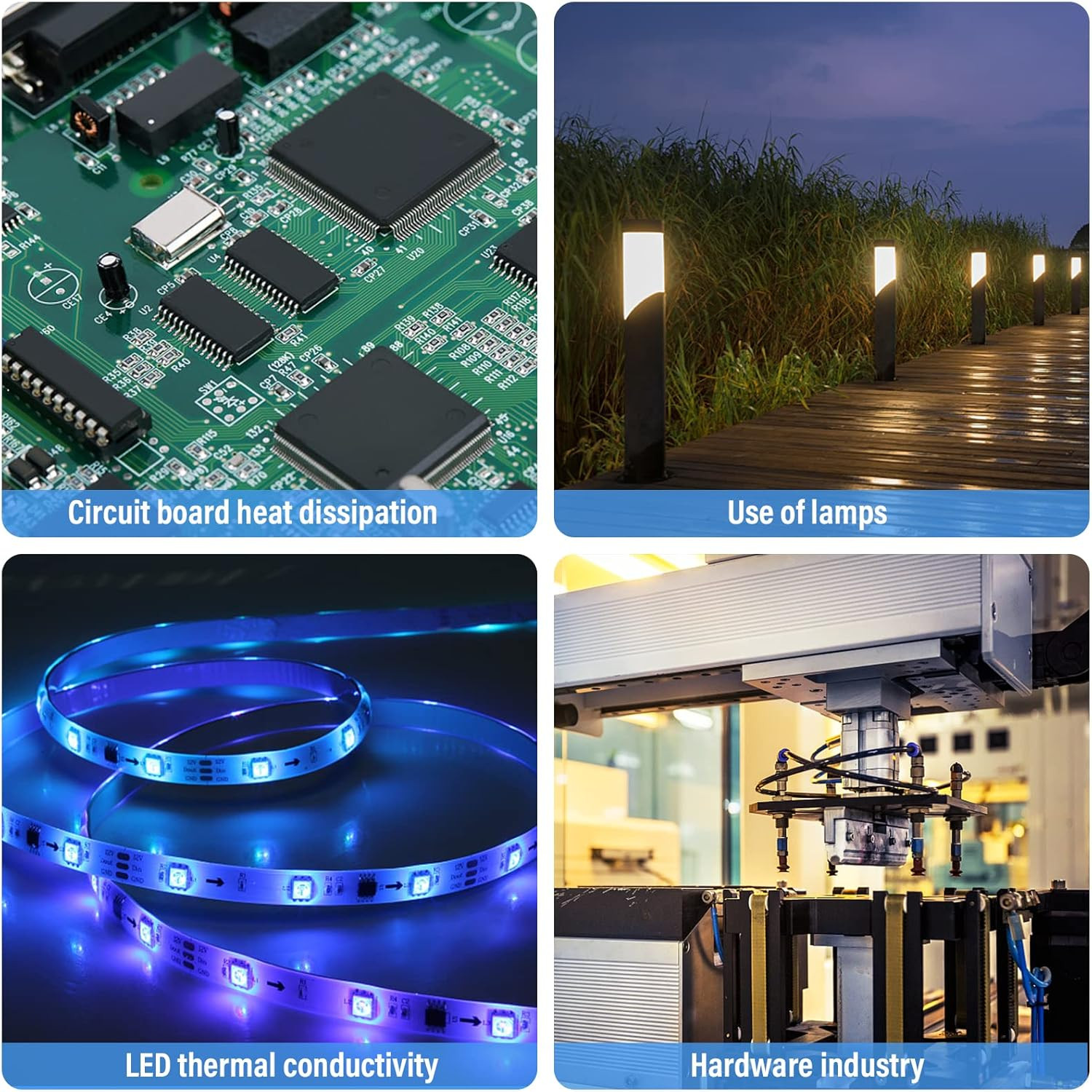 Thermal Adhesive Tape, 25m x 10mm x 0.20mm Double Side Thermal Tapes Cooling Hea