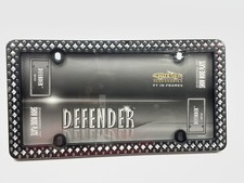 Cruiser 58153 Defender License Plate Frame Matte Black Chrome