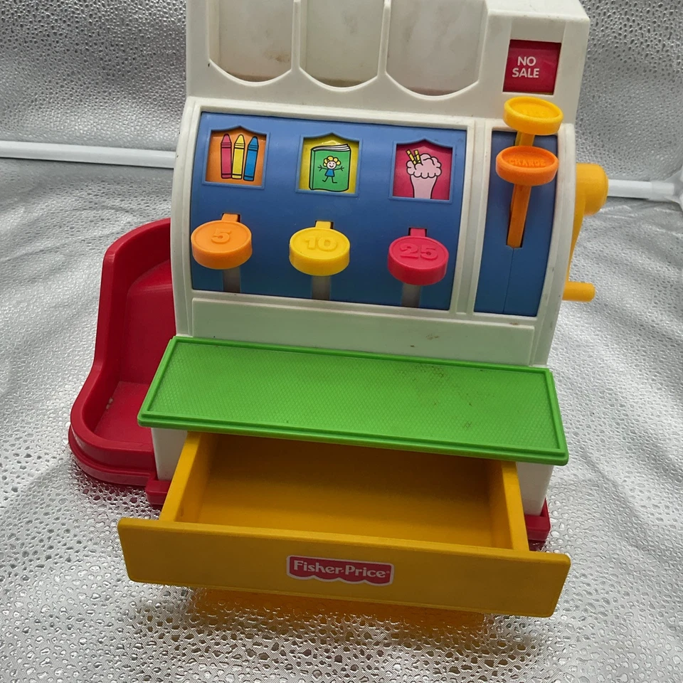 Vintage 1994 Fisher-Price Toy Cash Register Only No Coins Pretend Play Works - Image 2 of 4