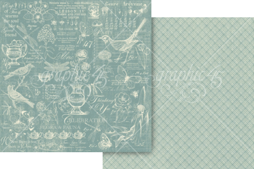 GRAPHIC "BOTANICAL TEA"12X12 KEEPSAKE EDITION FLOWERS BIRDS SCRAPJACK'S PLACE - Picture 6 of 15