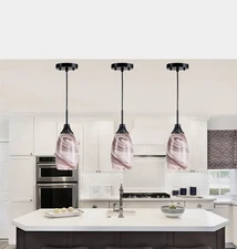 Pendant light, Purple Swirl