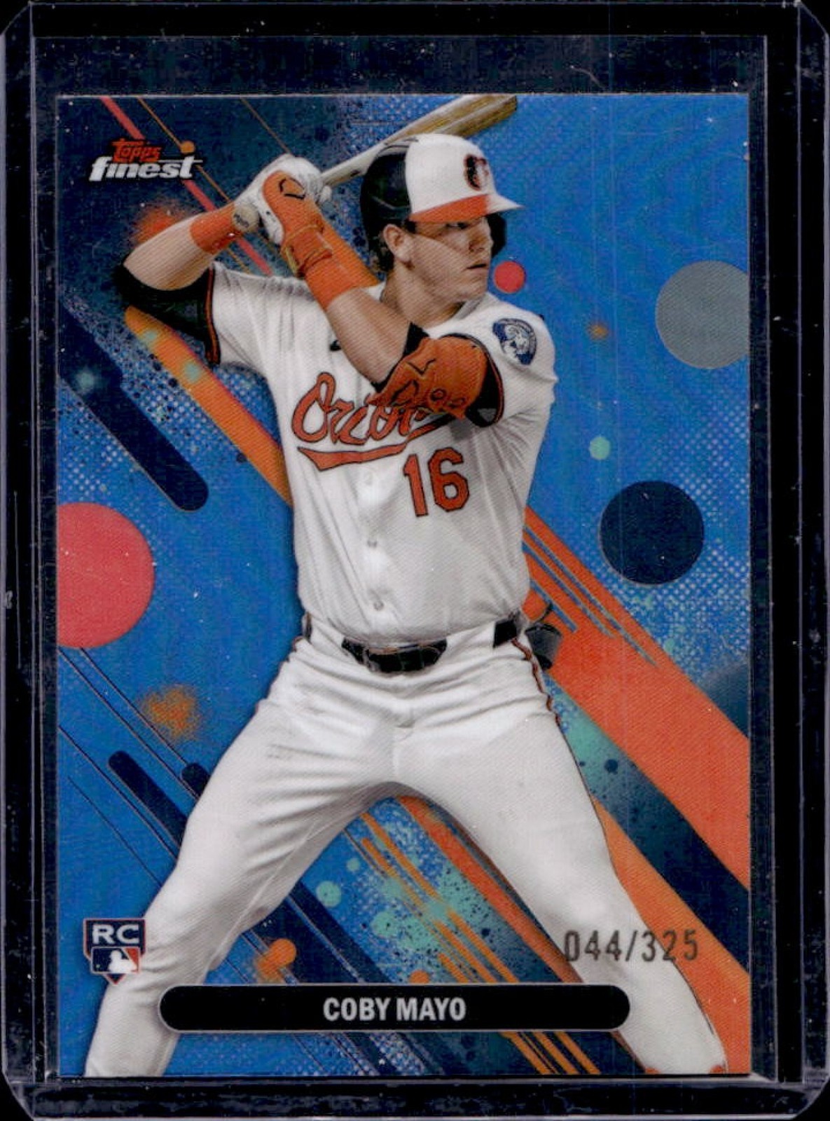 2025 Finest Coby Mayo Common RC Sky Blue Refractor Rookie #44/325 Orioles