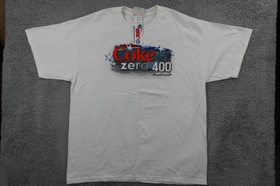 Coke Zero 400 Daytona Shirt Mens XL White July 3 2010 NASCAR Coca-Cola Tee Chase