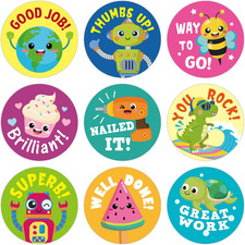 1008 Small Reward Stickers for Kids, Classroom Supplies for Preschool